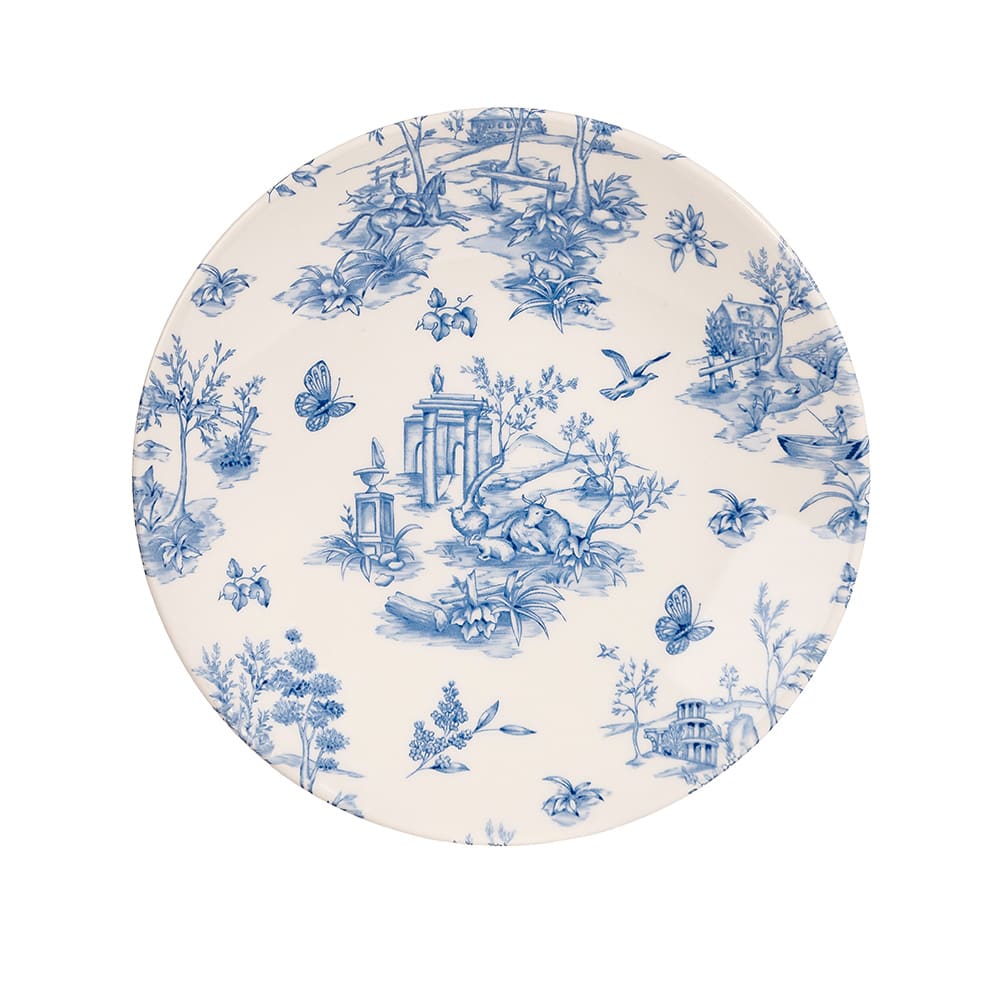 893-TOPPD271 11" Round Vintage Prints Profile Plate - Ceramic, Toile Prague