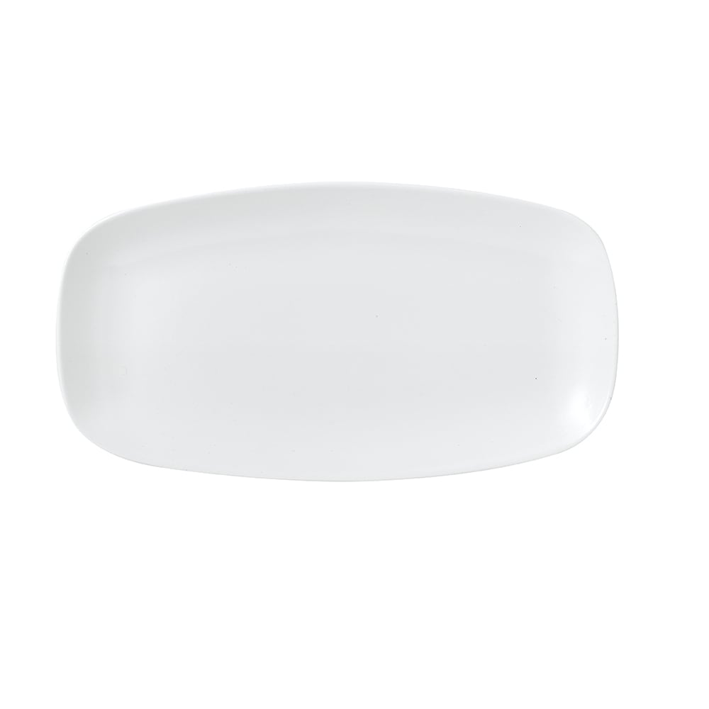 893-WHVMXO111 11 3/4" x 6" Oblong Vellum™ Chef's Plate - Ceramic, White