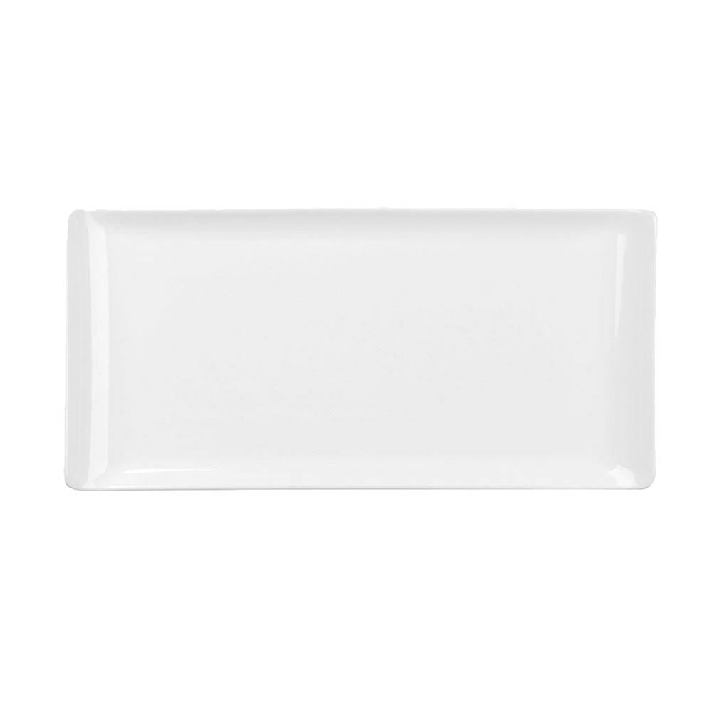 893-ZPLMRW31 Rectangular Alchemy® Buffet Tray - 20 7/8" x 12 3/4", Melamine, White