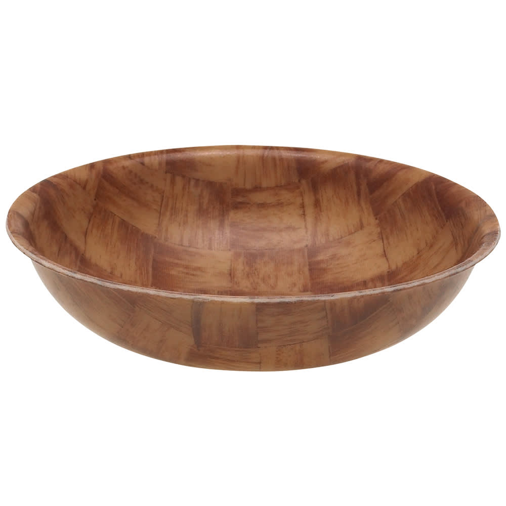 144-6F301 6 1/8" Round Salad Bowl - 14 3/10 oz Round Capacity, Dark Basketweave