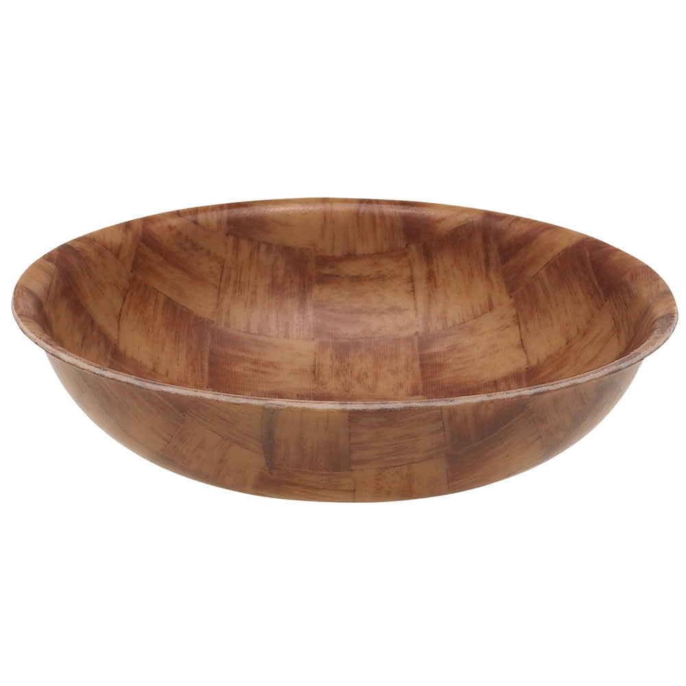 144-8F301 8" Round Salad Bowl - 31 1/5 oz Round Capacity, Dark Basketweave