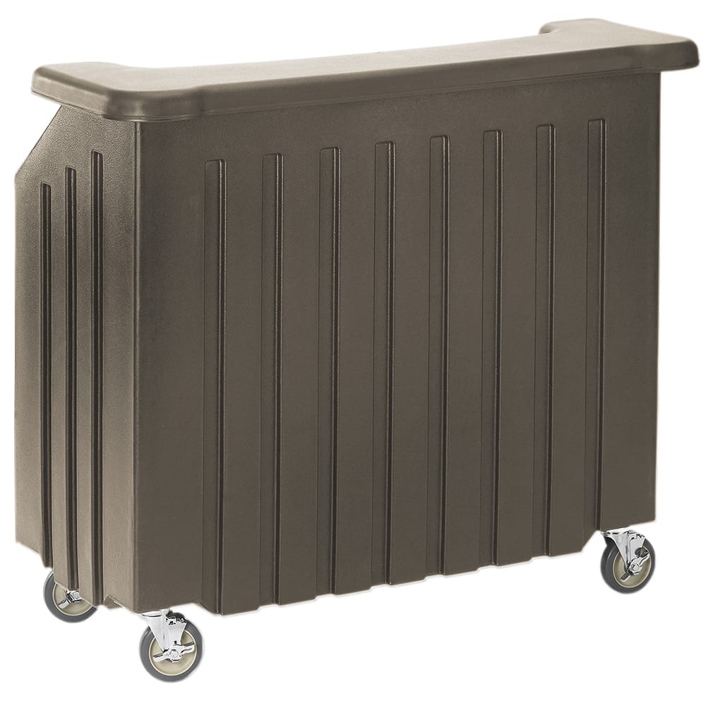 144-BAR540194 54" Cambar® Portable Bar w/ 80 lb Ice Bin & Speed Rail - Granite Sand