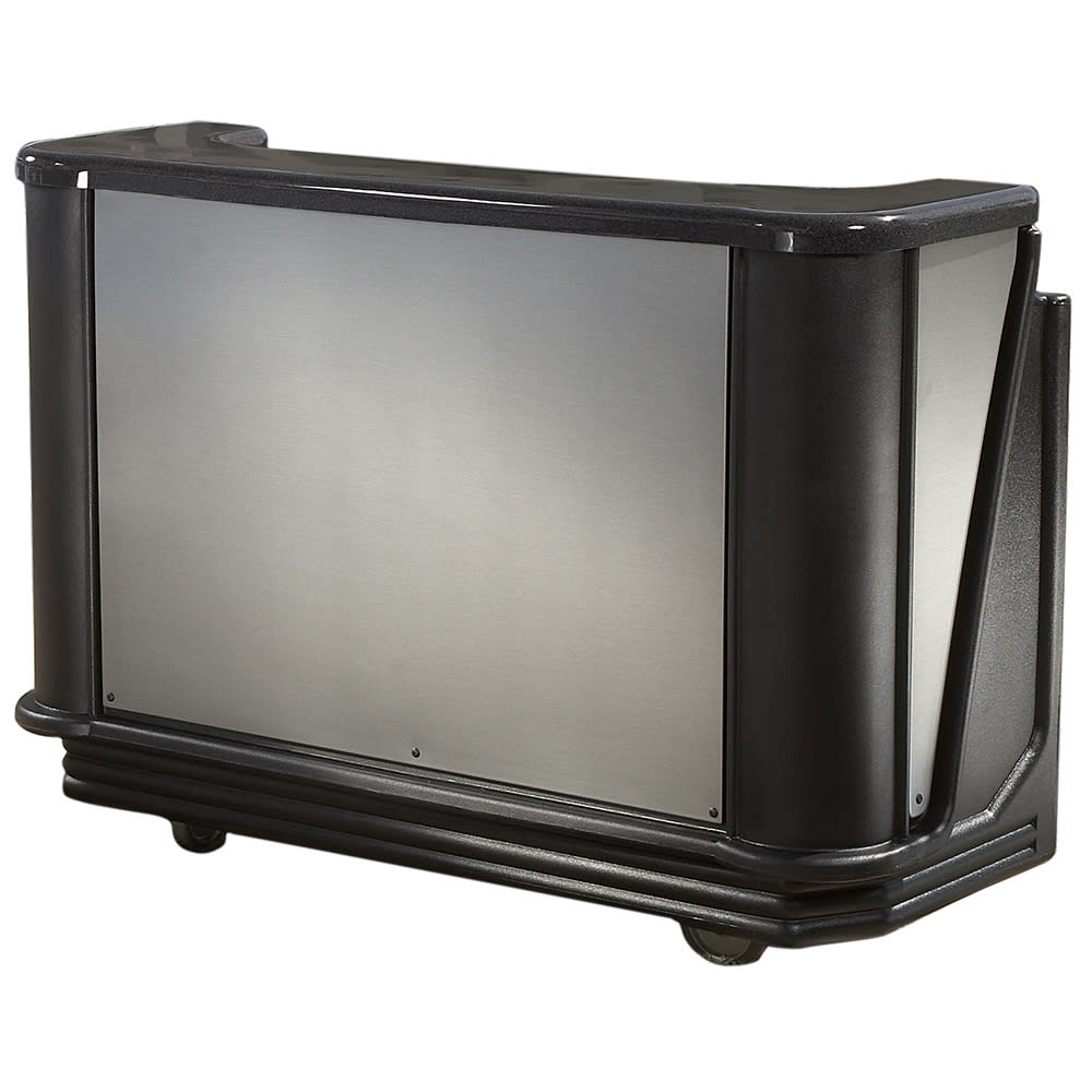 144-BAR730DSCP770 77 5/8" Cambar Portable Bar - Cold Plate, 80 lb Ice Sink, Speed Rail, Chic...