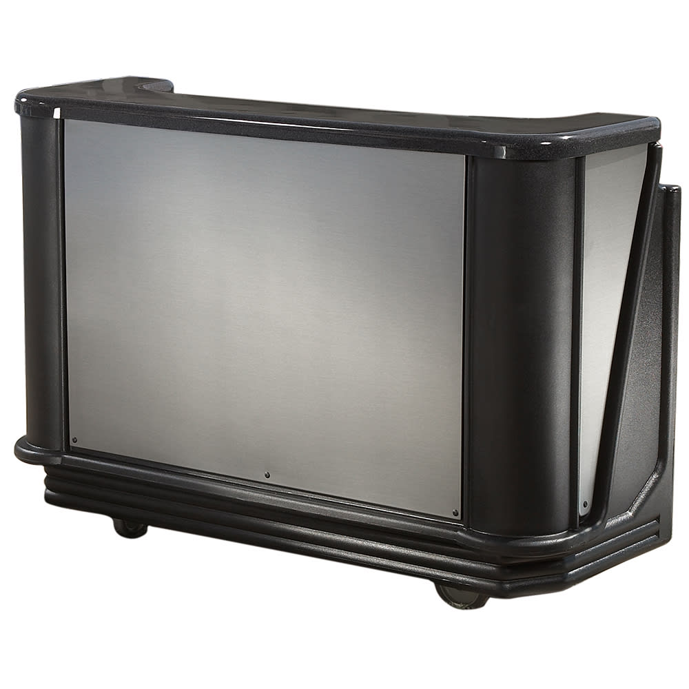144-BAR730DS770 77 5/8" Cambar® Portable Bar w/ 80 lb Ice Bin, Speed Rail, & Waste Water...