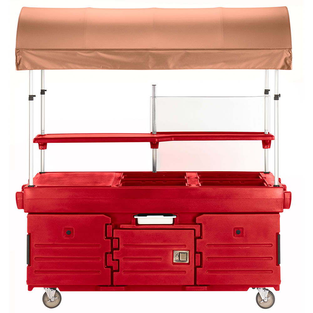 144-KVC854C158 Kiosk Type Food Cart w/ Cover & Lockable Storage, 85 1/8"L x 33 1/2"...