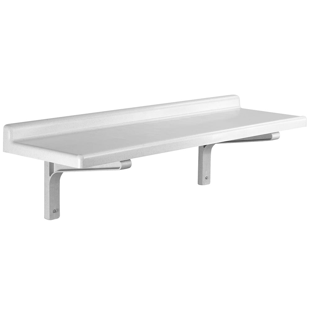 144-CSWS1848SK Solid Wall Mounted Shelf, 48"W x 18"D, Polypropylene