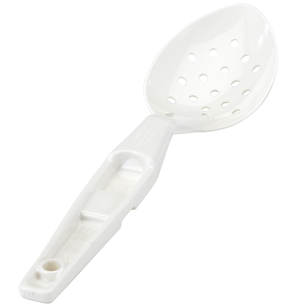 144-SPOP11CW148 11" Perforated Deli Spoon - White