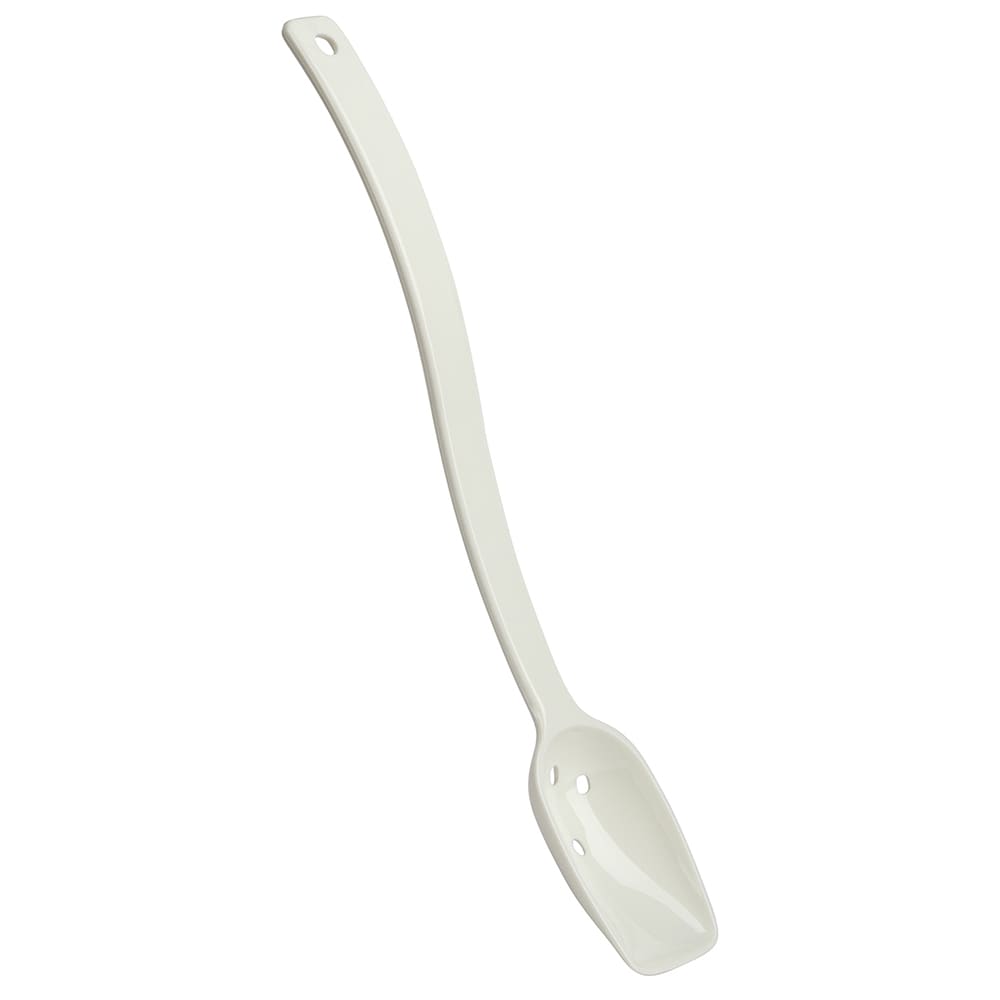 144-SPOP10CW148 10" Perforated Deli Spoon - White
