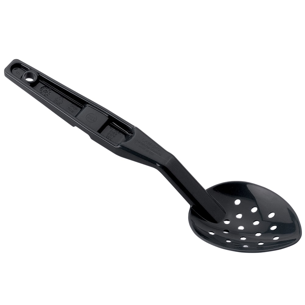 144-SPOP11CW110 11" Perforated Deli Spoon - Black