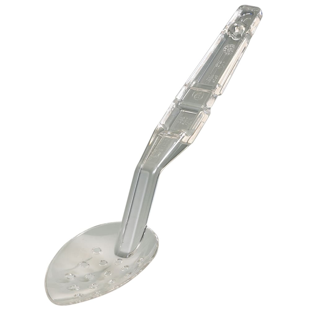 144-SPOP11CW135 11" Perforated Deli Spoon - Clear