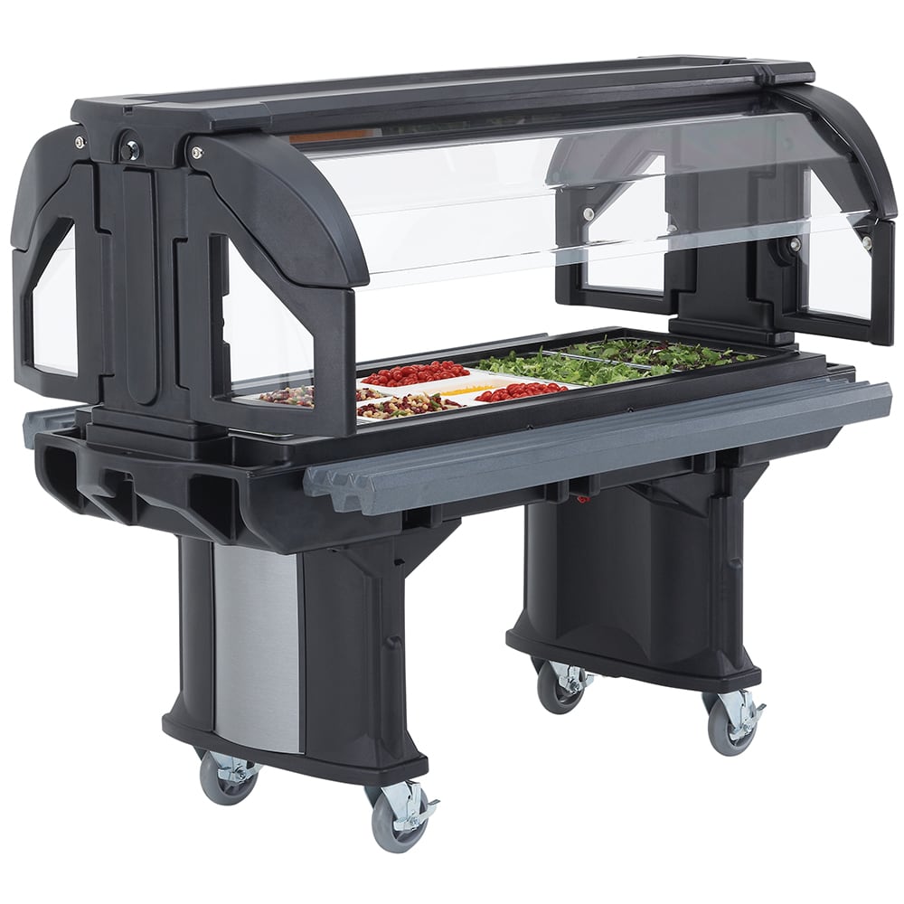 144-VBR6110 65 1/8" Versa Food Bar™ Cold Food Bar - (5) Pan Capacity, Floor Model, Black