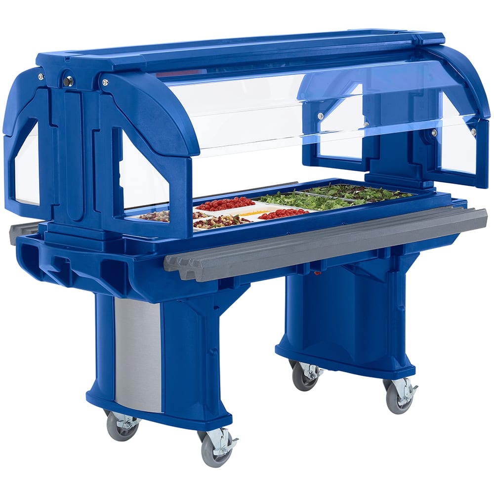 144-VBR6186 65 1/8" Versa Food Bar™ Cold Food Bar - (5) Pan Capacity, Floor Model, Navy Blue
