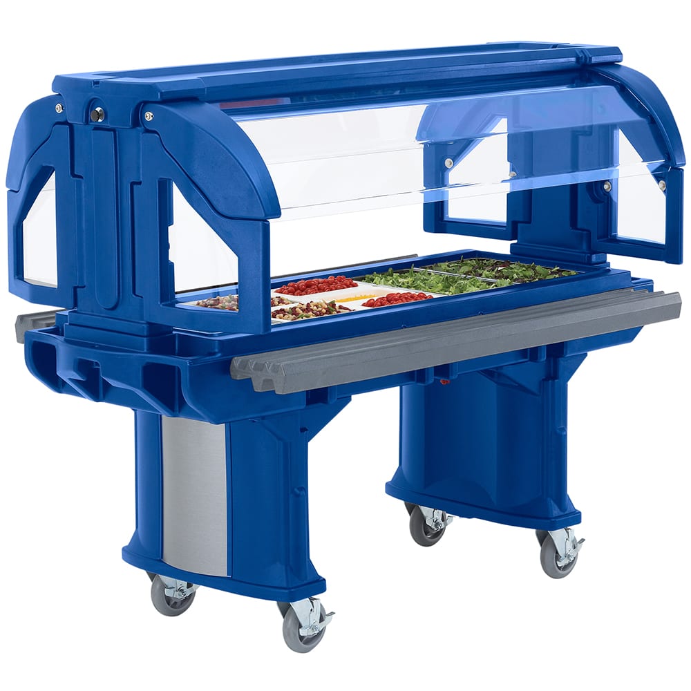144-VBRL5186 52 9/32" Versa Food Bar™ Cold Food Bar - (4) Pan Capacity, Floor Model, Navy Bl...