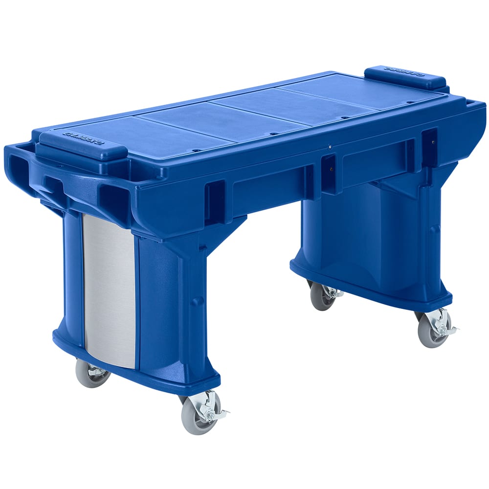 144-VBRT5186 52 9/32" Versa Food Bar™ Cold Food Bar - (4) Pan Capacity, Floor Model, Navy Bl...