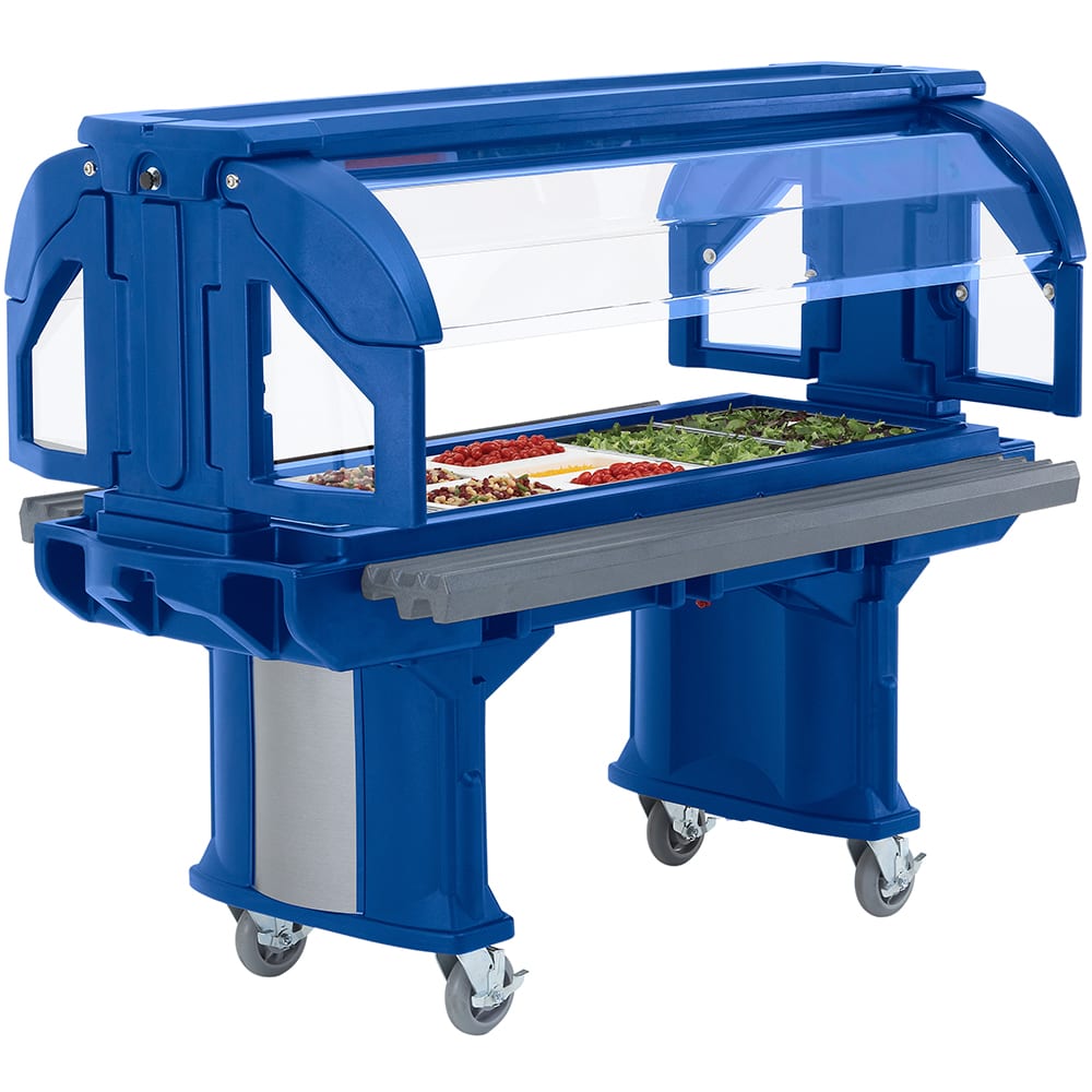 144-VBRLHD5186 52 9/32" Versa Food Bar™ Cold Food Bar - (4) Pan Capacity, Floor Model, Navy...
