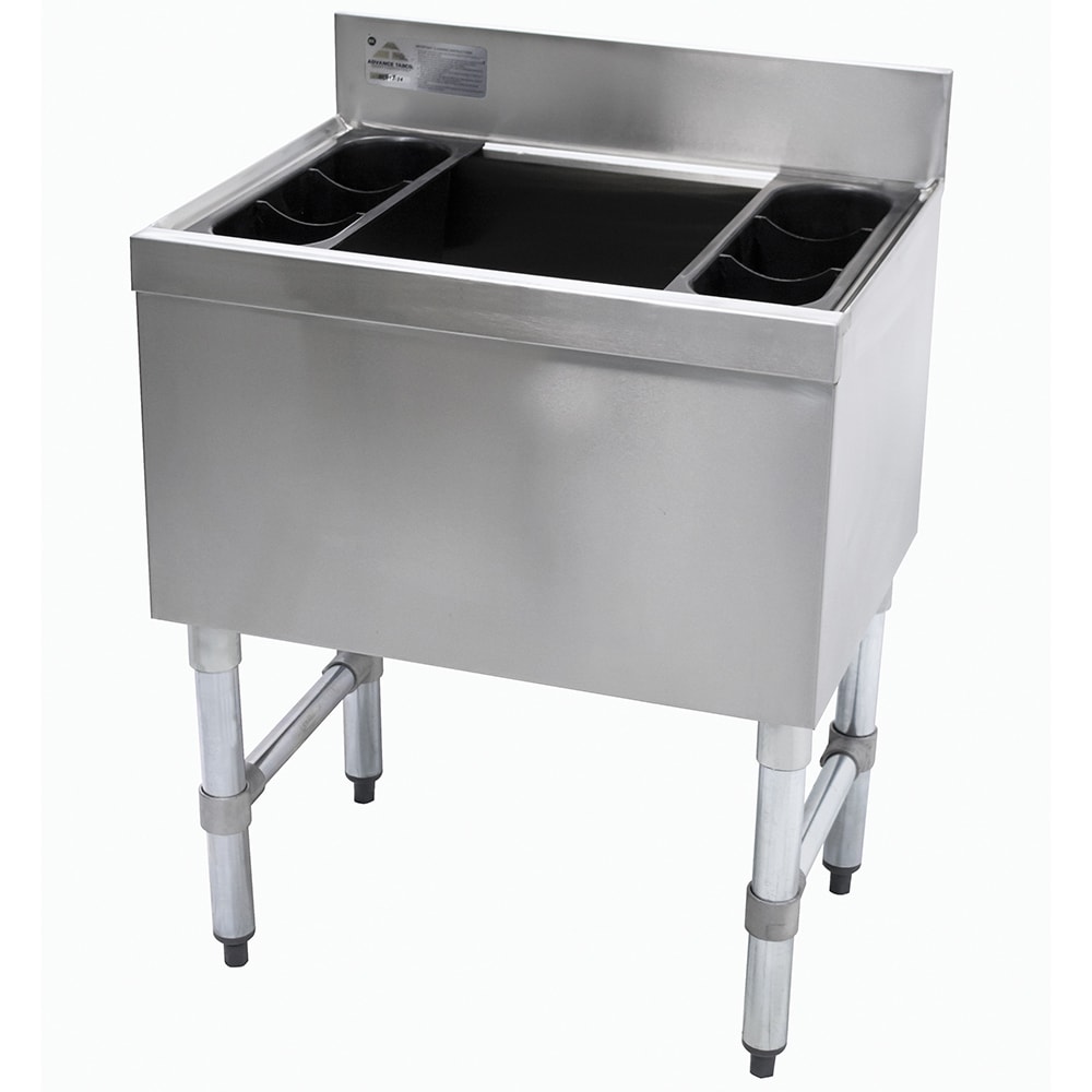 161-SLI1236 36" Underbar Basics™ Cocktail Station w/ 119 lb Ice Bin, Stainless Steel