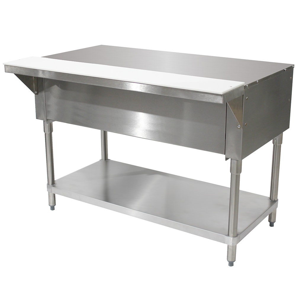 161-STU3 47 1/8" Stationary Serving Counter w/ Shelf & Stainless Top