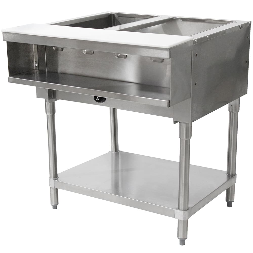 161-WB2GLP 31 13/16" Hot Food Table w/ (2) Wells & Cutting Board, Liquid Propane