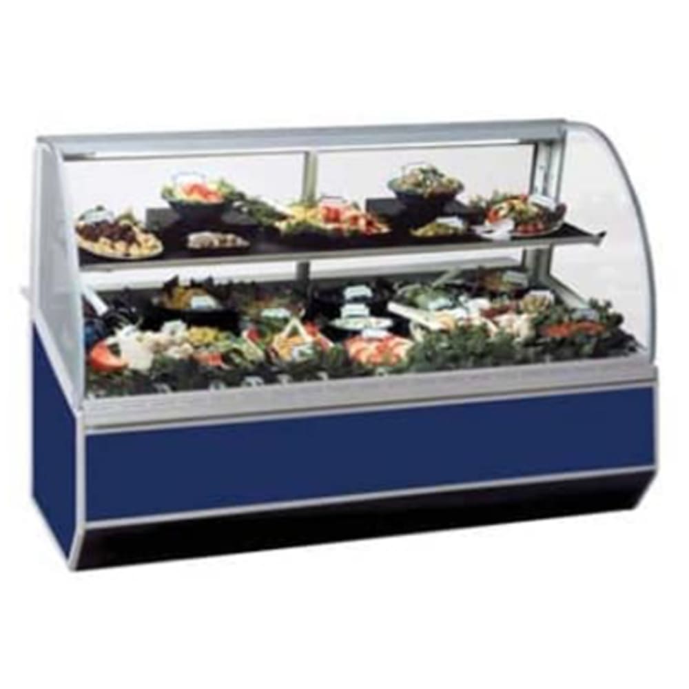 204-SN4CDBLK 48-1/4" Full Service Deli Case w/ Curved Glass - (2) Levels, 120v