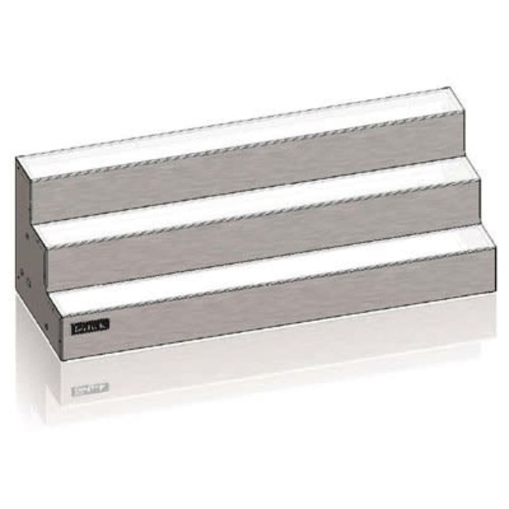 199-LMD324R 24-in Lighted Merchandise Display w/ Right End Power Cord, 3-Tier
