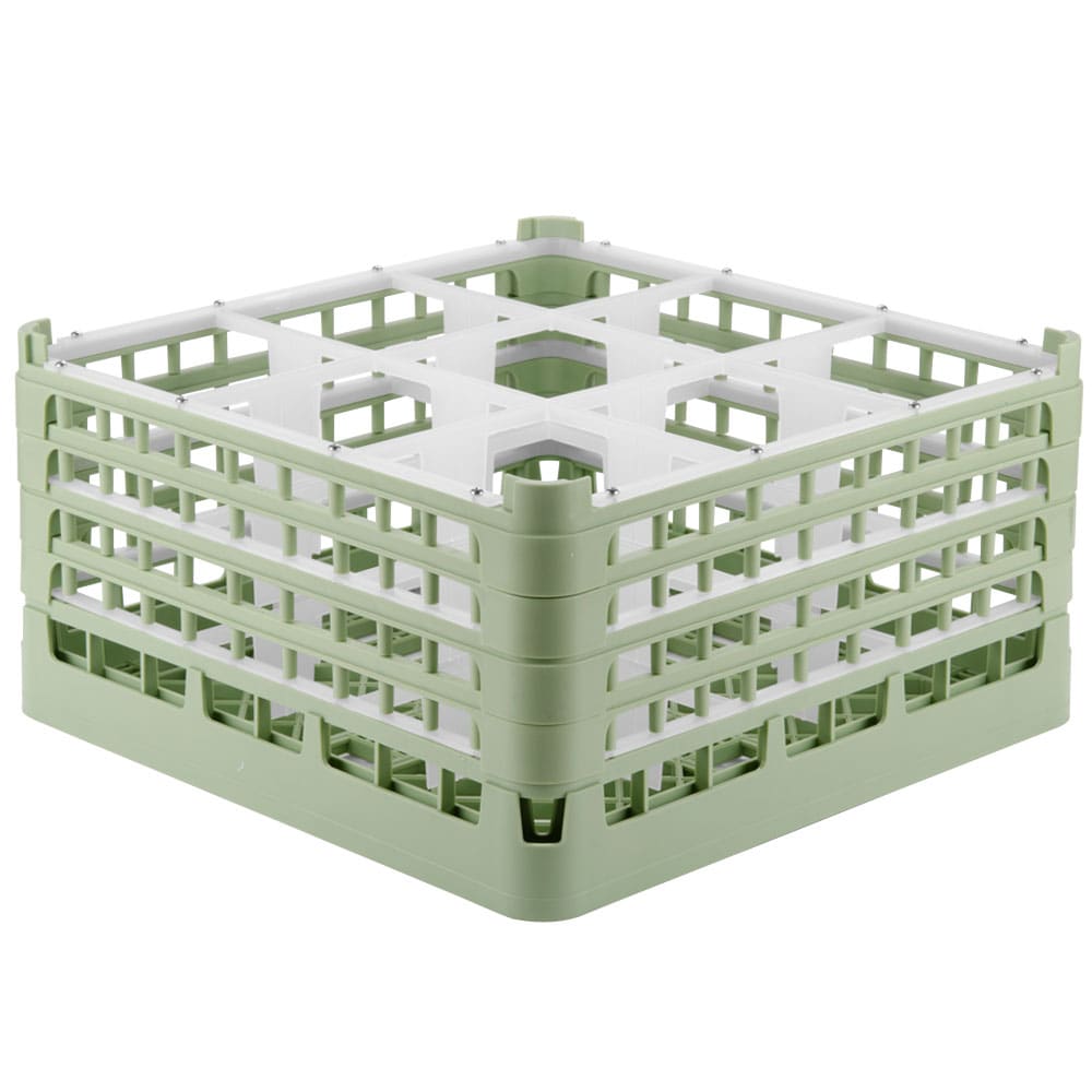 175-527291 Signature Glass Rack w/ (9) Compartments - Green