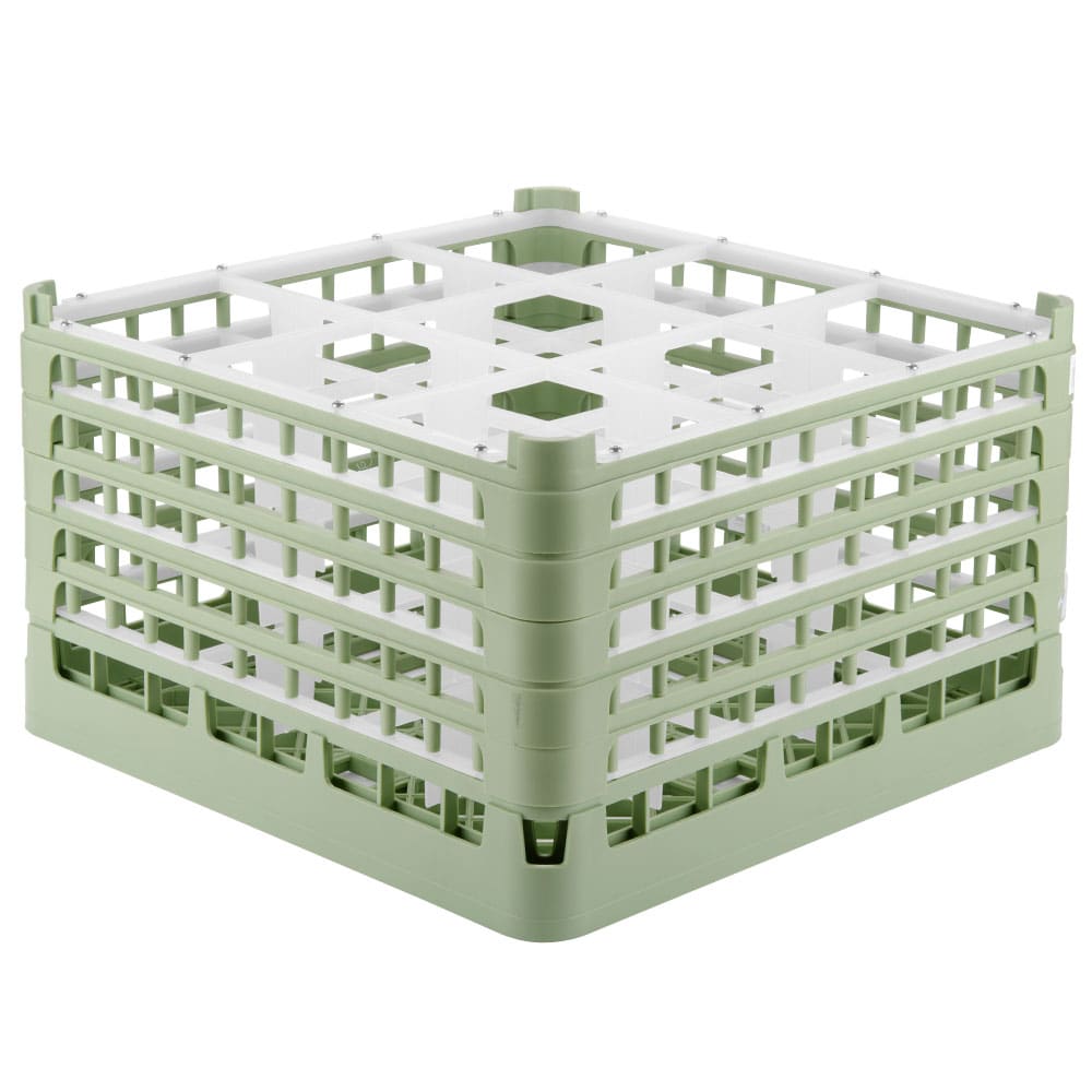 175-527651 Signature Glass Rack w/ (9) Compartments - Green