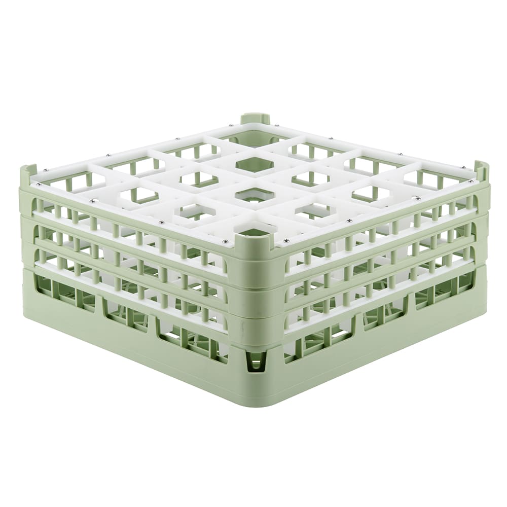 175-527691 Signature Glass Rack w/ (16) Compartments - Green
