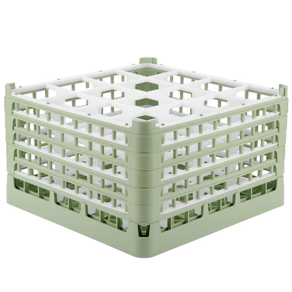 175-527711 Signature Glass Rack w/ (16) Compartments - Green
