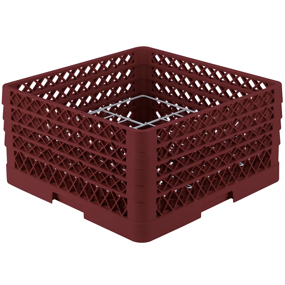 175-PM1211421 Dishwasher Rack - 12 Plate Capacity, 4 Extenders, Burgundy