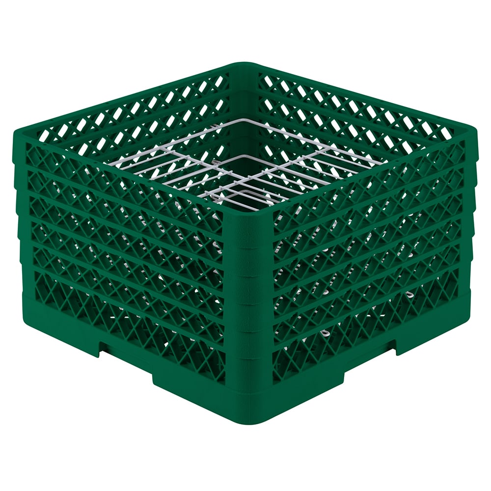 175-PM2110519 Dishwasher Rack - 21 Plate Capacity, 5 Extenders, Green