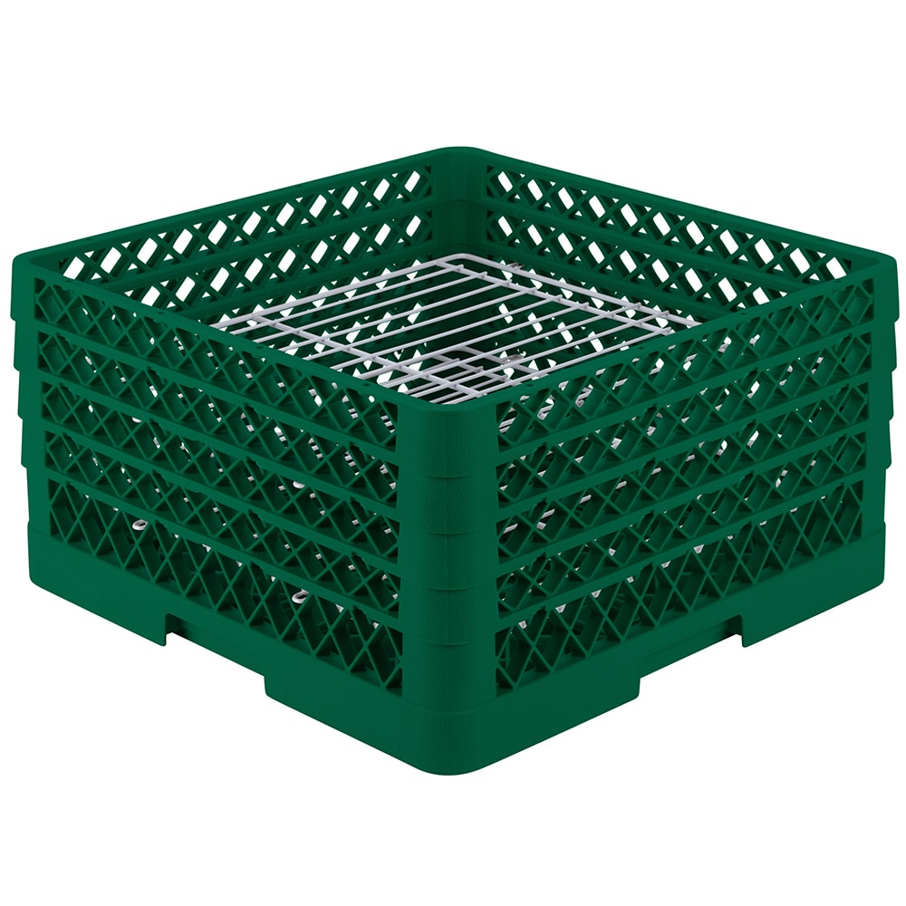175-PM3208419 Dishwasher Rack - 32 Plate Capacity, 4 Extenders, Green