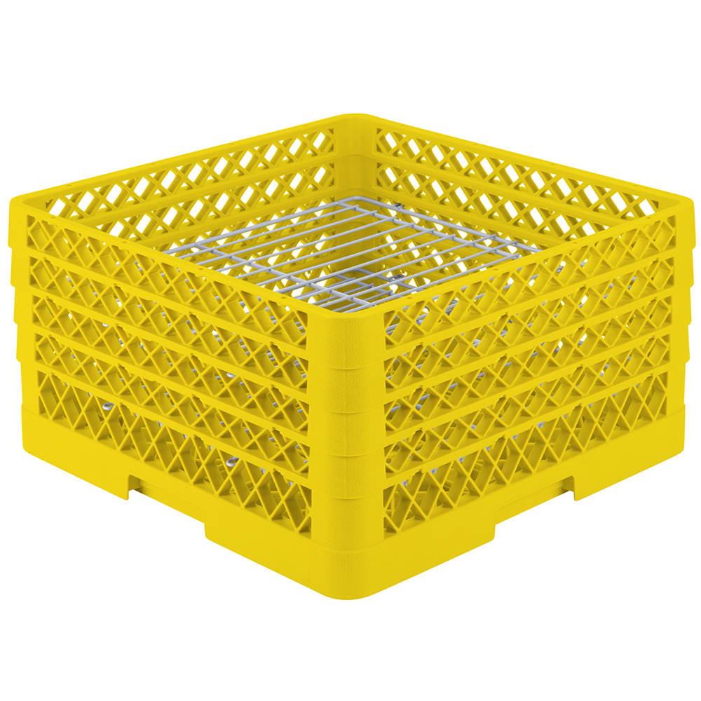 175-PM3208408 Dishwasher Rack - 32 Plate Capacity, 4 Extenders, Yellow