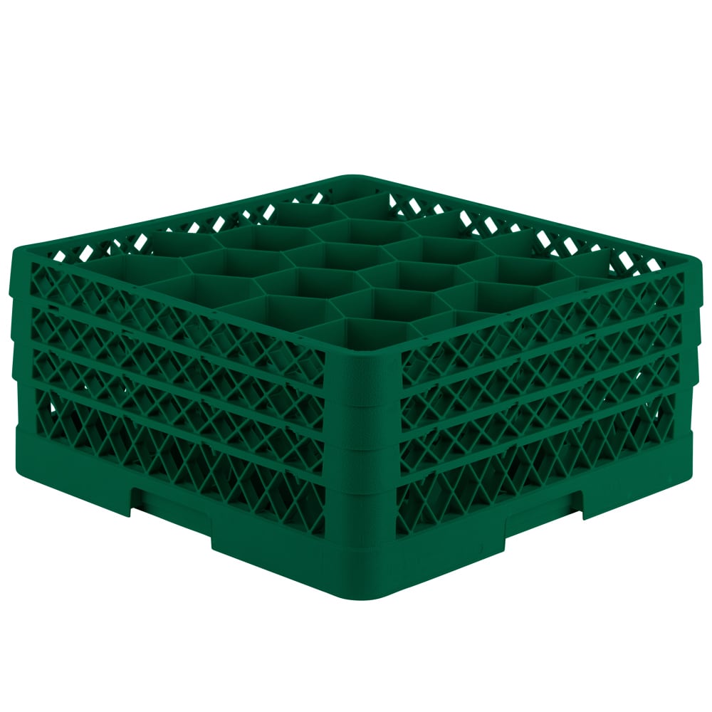 175-TR11GGG19 Rack Max Glass Rack w/ (20) Compartments - (3) Extenders, Green