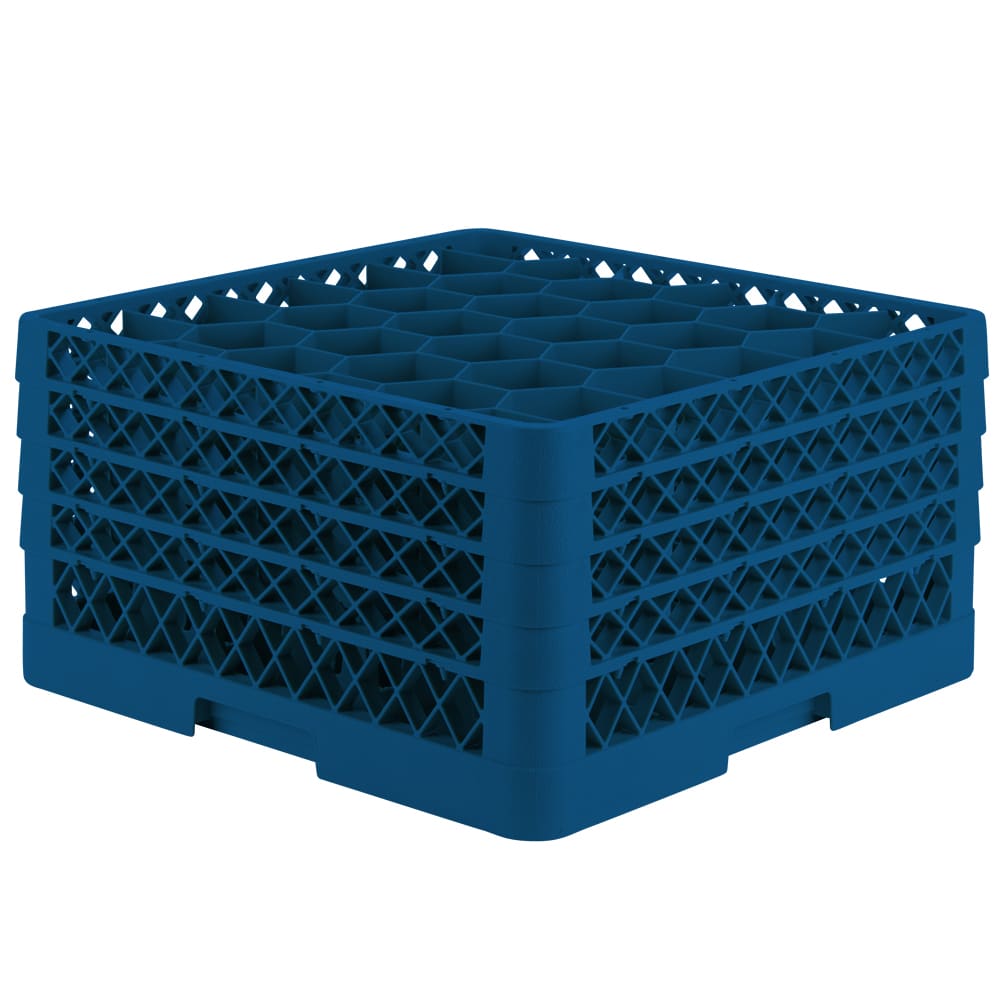 175-TR12HHHH44 Rack Max Glass Rack w/ (30) Compartments - (4) Extenders, Blue