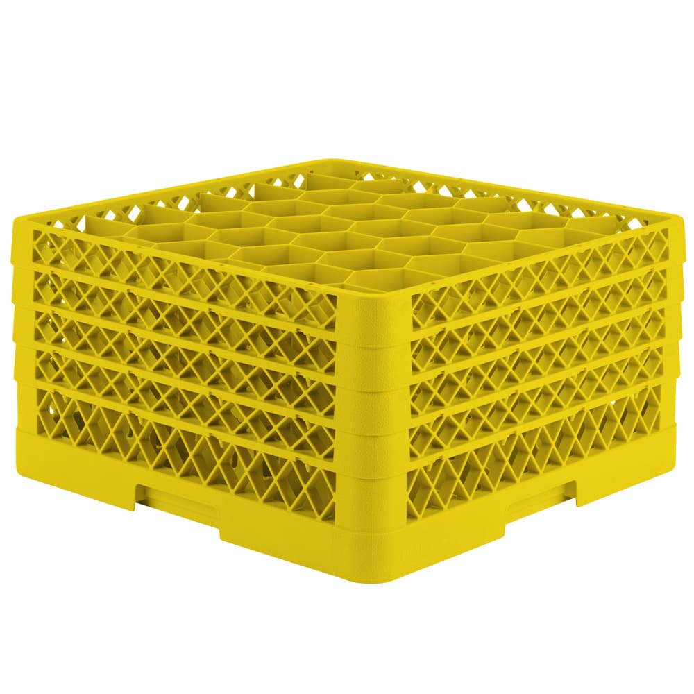 175-TR12HHHH08 Rack Max Glass Rack w/ (30) Compartments - (4) Extenders, Yellow