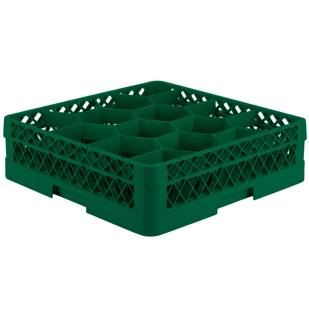 175-TR18J19 Rack Max Glass Rack w/ (12) Compartments - (1) Extenders, Green