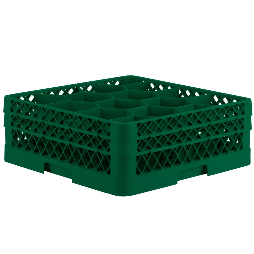 175-TR18JJ19 Rack Max Glass Rack w/ (12) Compartments - (2) Extenders, Green
