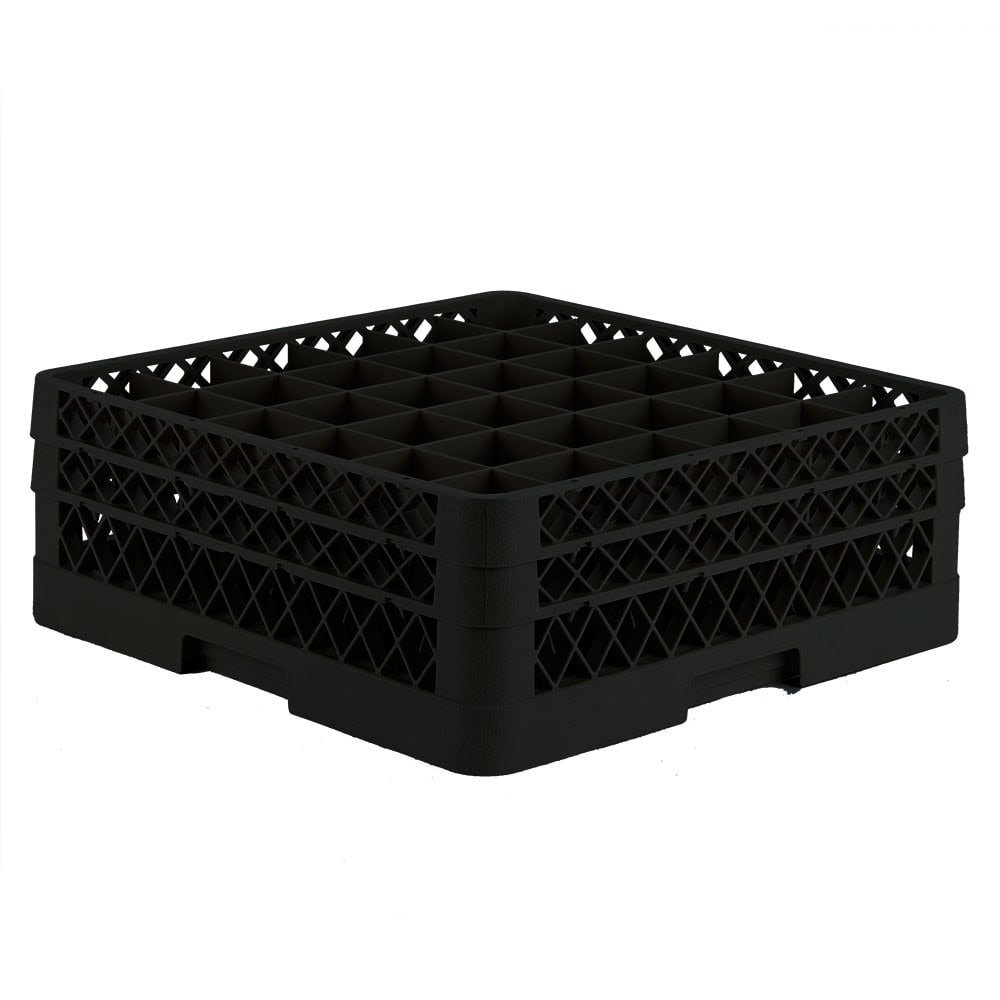 175-TR7CC06 Rack-Master Glass Rack w/ (36) Compartments - (2) Extenders, Black