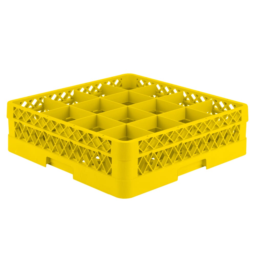 175-TR8D08 Rack-Master Glass Rack w/ (16) Compartments - (1) Extender, Yellow