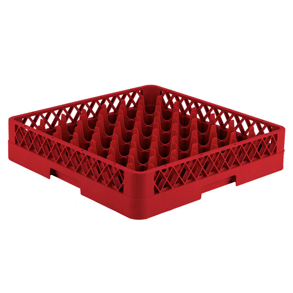 175-TR902 Rack-Master Glass Rack w/ (49) Compartments - Red