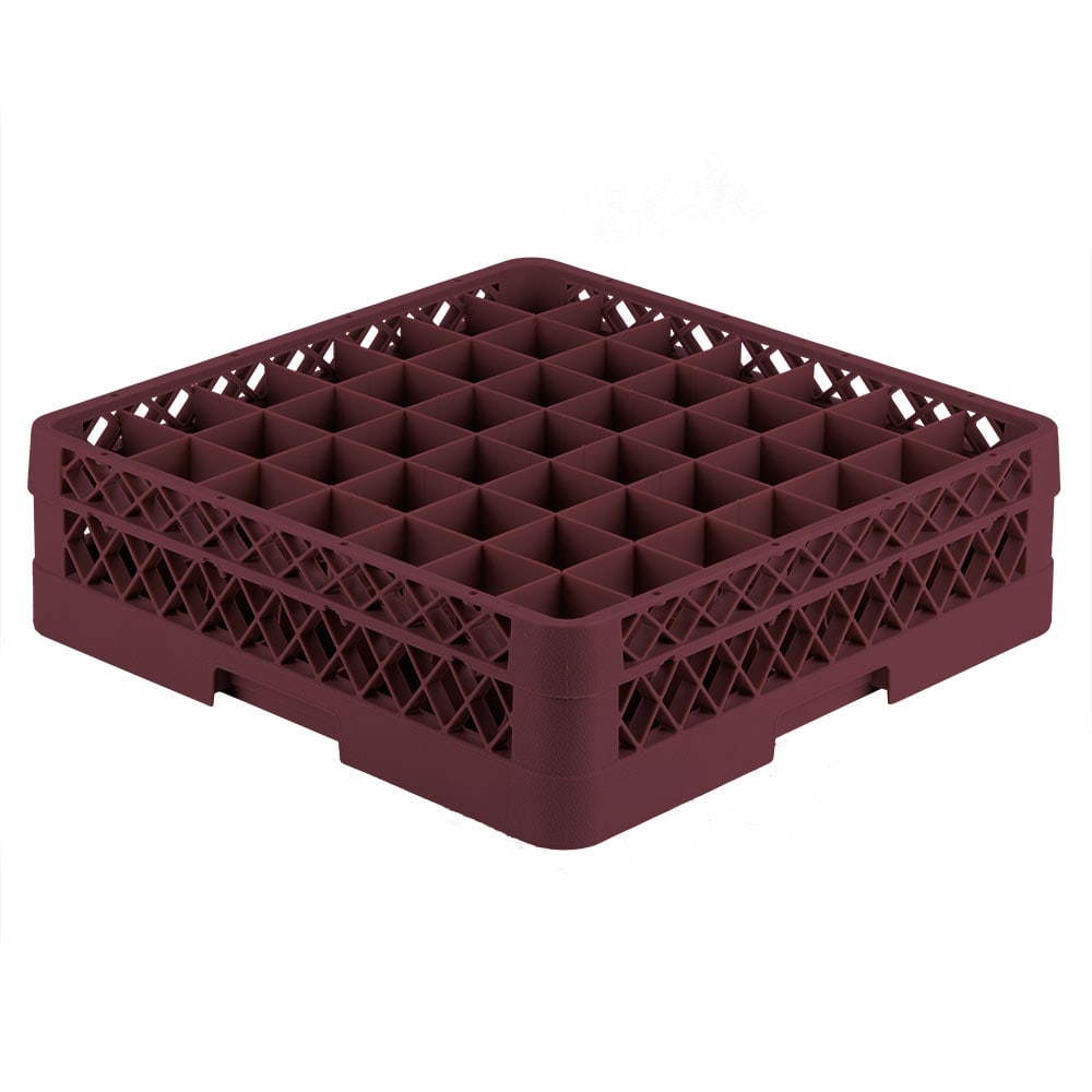 175-TR9E21 Rack-Master Glass Rack w/ (49) Compartments - (1) Extender, Burgundy
