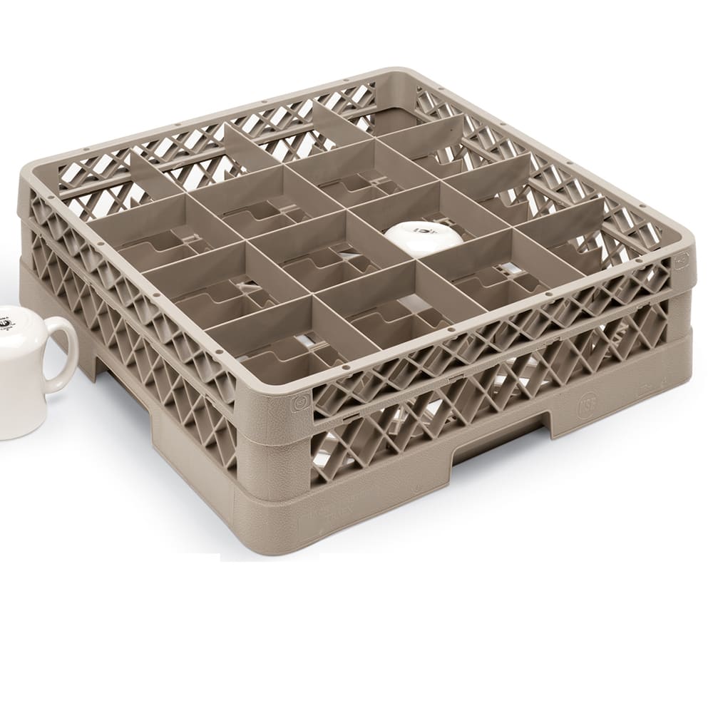 175-TR4D06 Rack-Master Glass Rack w/ (16) Compartments - (1) Extender, Black