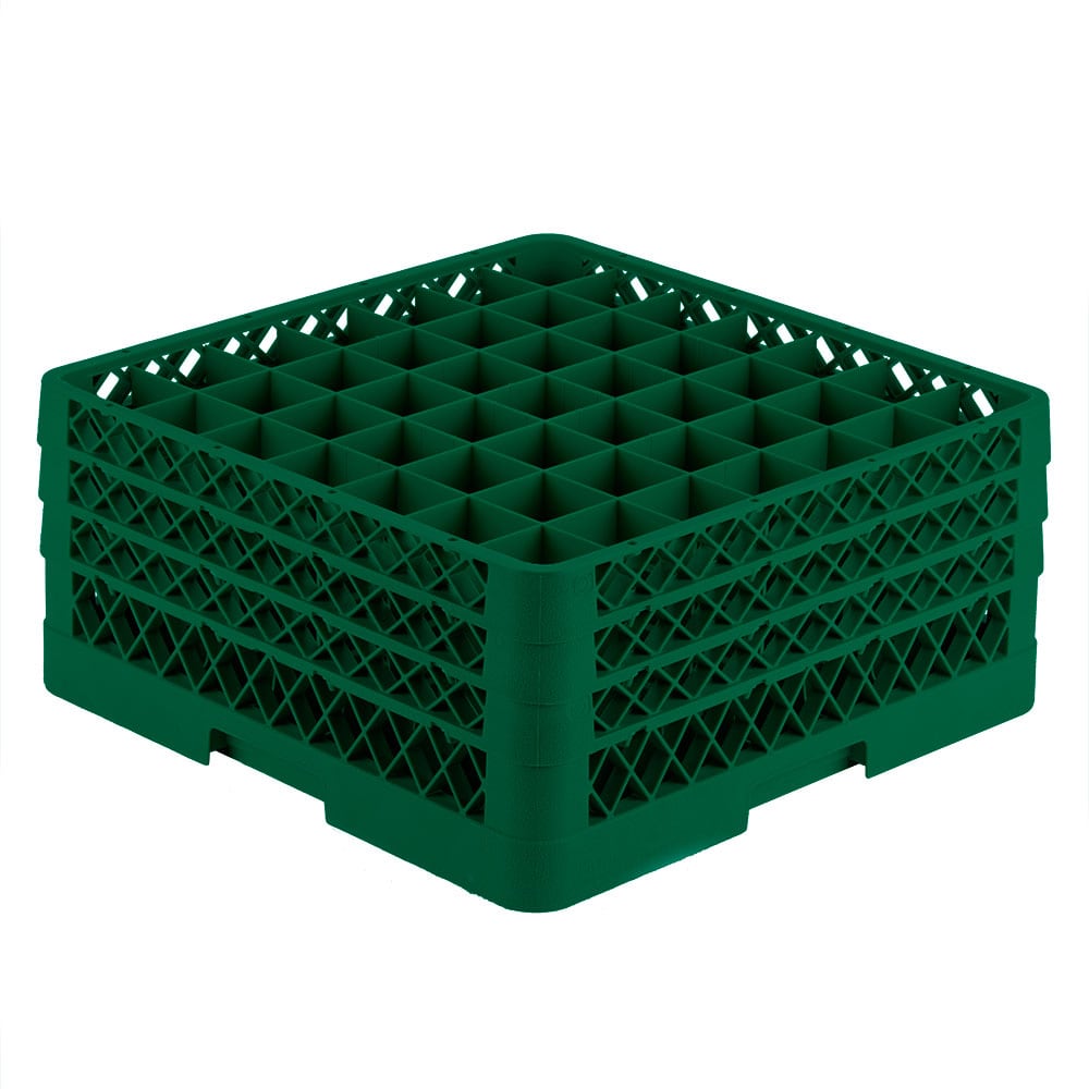 175-TR9EEE19 Rack-Master Glass Rack w/ (49) Compartments - (3) Extenders, Green