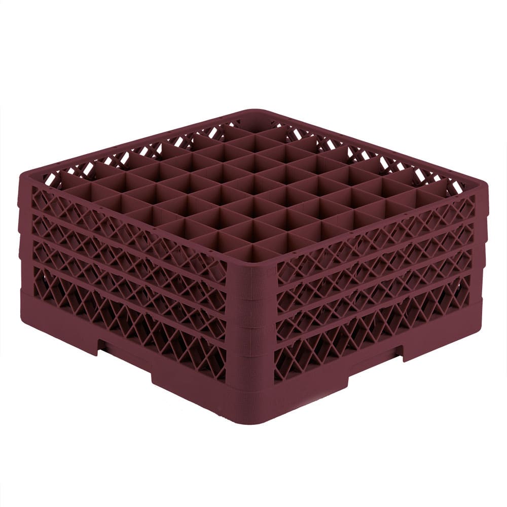 175-TR9EEE21 Rack-Master Glass Rack w/ (49) Compartments - (3) Extenders, Burgundy