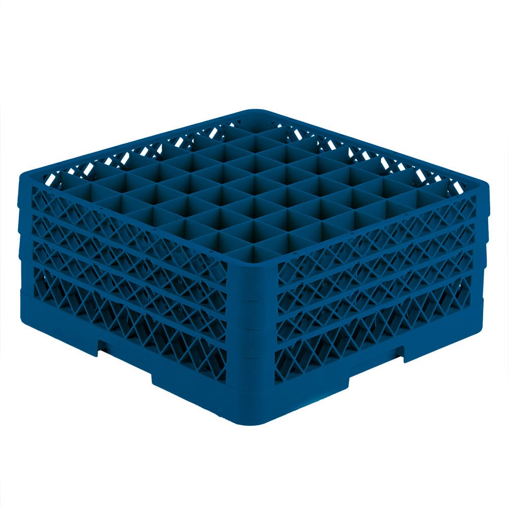175-TR9EEE44 Rack-Master Glass Rack w/ (49) Compartments - (3) Extenders, Blue
