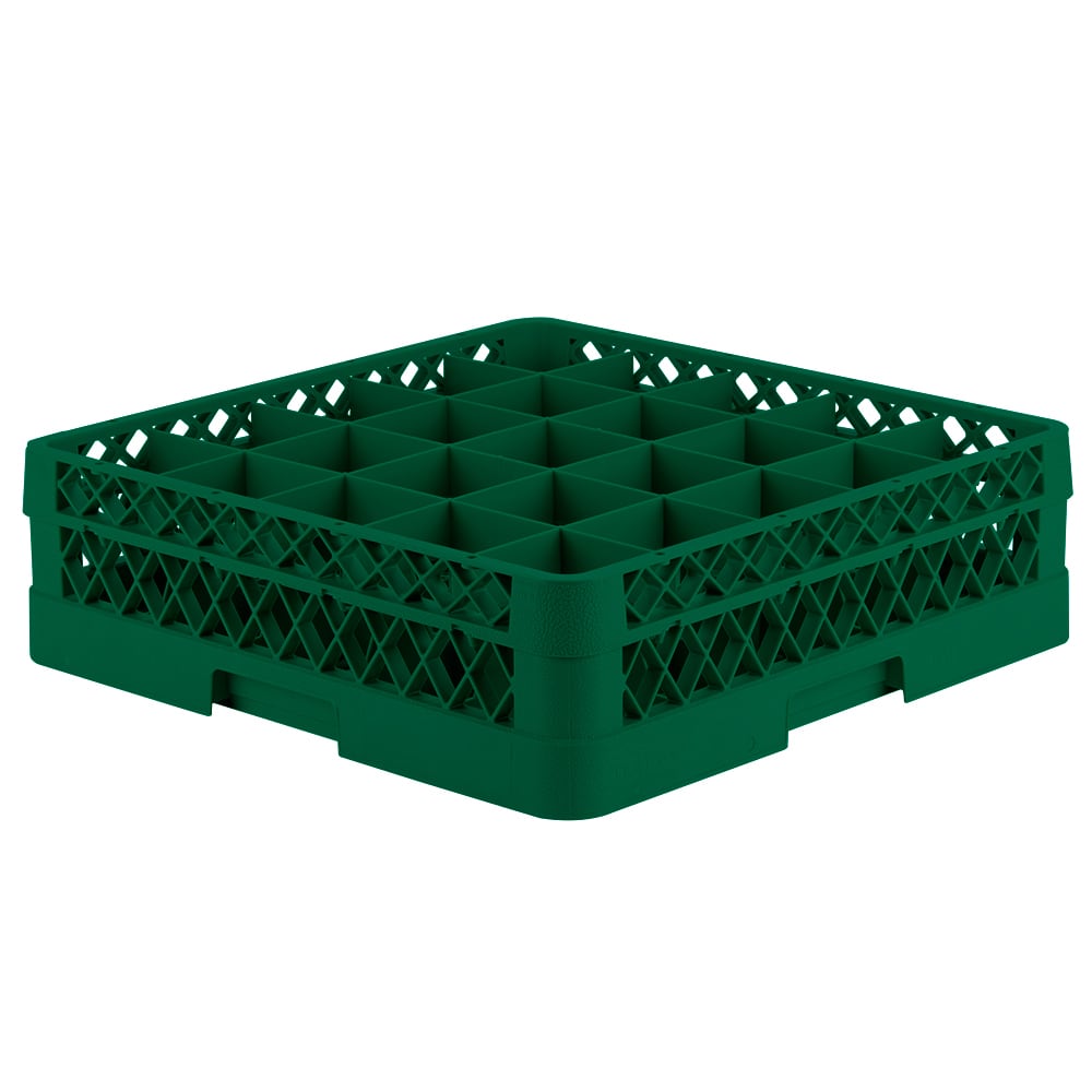 175-TR6B19 Rack-Master Glass Rack w/ (25) Compartments - (1) Extender, Green
