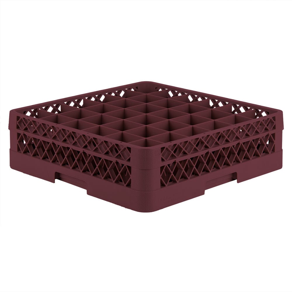 175-TR7C21 Rack-Master Glass Rack w/ (36) Compartments - (1) Extender, Burgundy