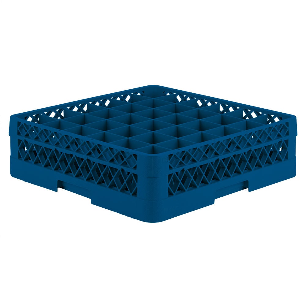 175-TR7C44 Rack-Master Glass Rack w/ (36) Compartments - (1) Extender, Royal Blue