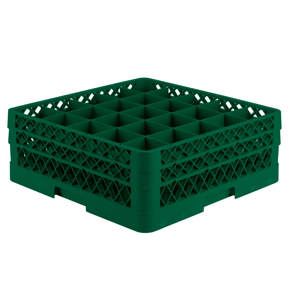 175-TR6BB19 Rack-Master Glass Rack w/ (25) Compartments - (2) Extenders, Green