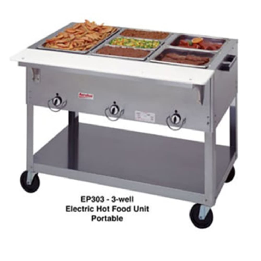 212-EP303SW2401 44 3/8" Hot Food Table w/ (3) Wells & Cutting Board, 240v/1ph
